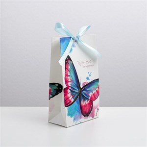 Пакет подарочный с лентой    Хорошего настроения  13*23*7см (3747856) - фото 19319