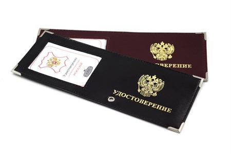 Обложка для удостоверения натуральная кожа  (2605-3) - фото 19491