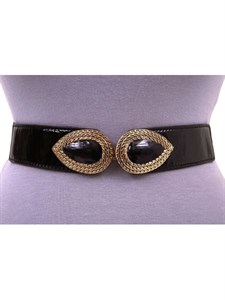 Ремень-резинка текстиль/гал.кожа класс. пряжка (340003) - фото 19993