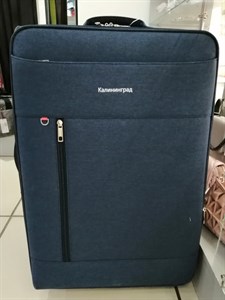 Чемодан Калининград полиэстер 4 колеса синий (1160) - фото 20089