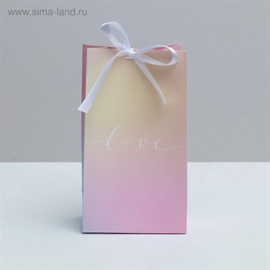 Пакет подарочный с лентой     Love  13*23*7см (4753265) - фото 20117