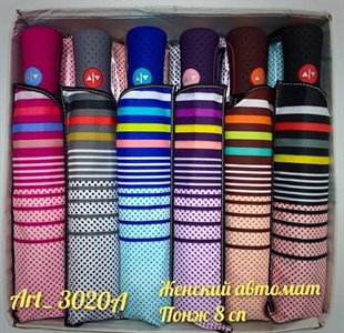 Зонт автоматический женский 100% п/э (3020) - фото 20213