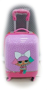 Чемодан ДЕТСКИЙ пластик 4 колеса - фото 20345