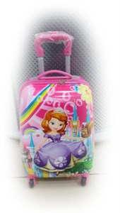 Чемодан ДЕТСКИЙ пластик 4 колеса - фото 20347