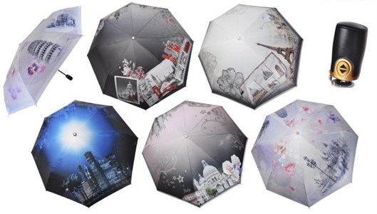 Зонт ТРИ СЛОНА суперавтомат женский 100% п/э (3850) - фото 20372