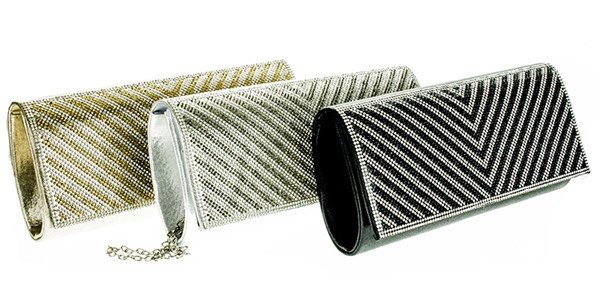 Клатч женский,текстиль со стразами (6013) - фото 20896