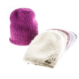 Шапка женская Yuan meng 70% ангора, 15% шерсть,15% акрил (2155) - фото 22195