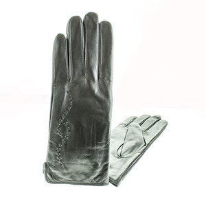 Перчатки жен. Flagman нат.кожа черный подкл п/шерсть, сенсорные (2130) - фото 22207