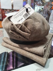 Комплект женский Elite Hats 60% шерсть, 40% акрил (берет+шарф) (39679) - фото 22238