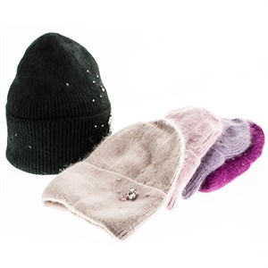 Шапка женская Yuan meng 70% ангора, 15% шерсть,15% акрил (2189) - фото 22249