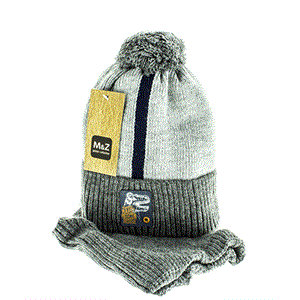 Комплект детский (шапка+хомут) M&Z, 50%шерсть 50% акрил с подкладом (0912-19) - фото 22304