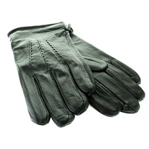 Перчатки муж. Norstar нат.кожа черн подкл. плюш (Р03) - фото 22749