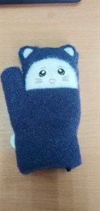 Детские варежки Мария 40%шерсть, 50% бамбук, 10% спандекс (5305) - фото 22841