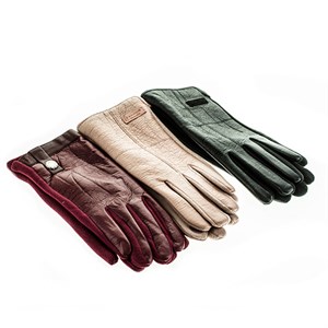 Перчатки женские Тепло гал.кожа/кашемир подкл.плюш, сенсорные (0709-1) - фото 23057