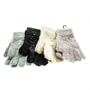 Перчатки женские Корона 40% шерсть, 35% бамбук, 25% спандекс (116) - фото 23059