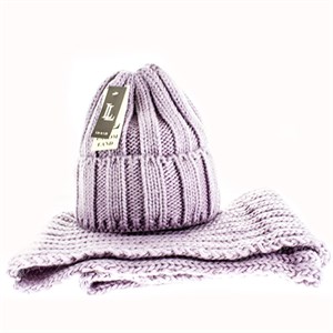 Комплект женский LAGOM LAND 50% шерсть, 50% акрил (шапка+хомут) (2311-22) - фото 23335