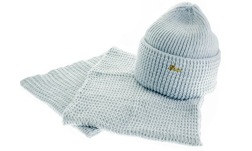 Комплект женский Тамин (шапка + хомут) 50% шерсть,50% акрил (2.11-1) - фото 23341