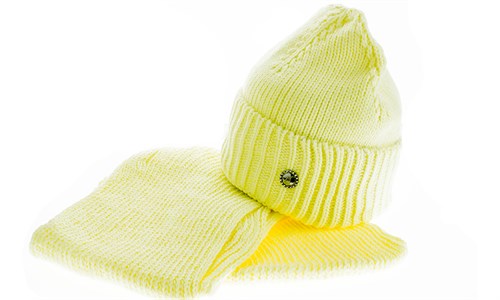 Комплект женский Тамин (шапка + хомут) 50% шерсть,50% акрил на флисе(2.11-11) - фото 23342