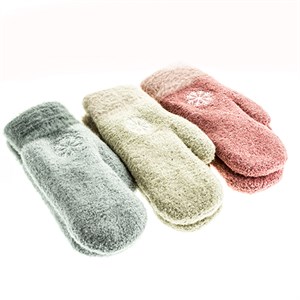 Варежки женские HENU 20% шерсть, 70% акрил, 10% спандекс (216) - фото 23409