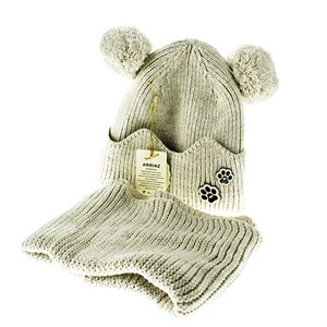 Комплект детский Arriaz (шапка+воротник), 20% шерсть, 50% акрил (0109-3) - фото 23419