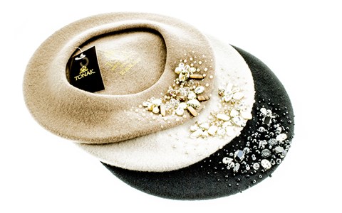 Берет женский TONAK 100% шерсть украшение (ручн.работа) (2209-1) - фото 23568