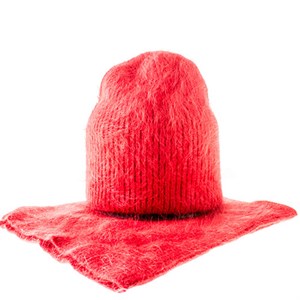 Комплект женский Белангора (шапка+шарф) 80% ангора,10% шерсть,10% акрил (222703) - фото 23582