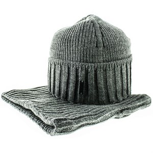 Комплект мужской (шапка+хомут) AiHAM70% шерсть 30%акрил на флисе (1411-6) - фото 23733