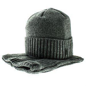 Комплект мужской (шапка+хомут) AiHAM70% шерсть 30%акрил на флисе (1411-7) - фото 23734