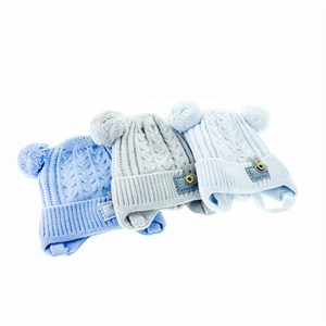 Шапка детская 50% шерсть, 50% акрил с подкладом (1511-1) - фото 23741