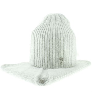 Комплект женский EDENGOLD (шапка + косынка) 40% ангора 30% шерсть,30% акрил (Сириус) - фото 23756