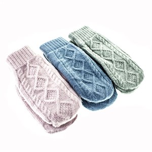 Варежки женские Kim Lin 70% шерсть, 20% бамбук, 10% акрил (405) - фото 24084