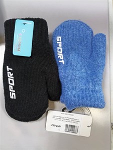 Детские варежки КОРОНА 40%шерсть, 25% кашемир, 15% бамбук, 20% спандекс (0747) - фото 24090