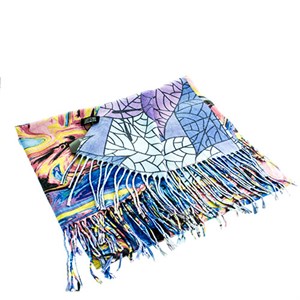 Палантин  женский Hesheli 40% шерсть, 40% хлопок (2193) - фото 24145