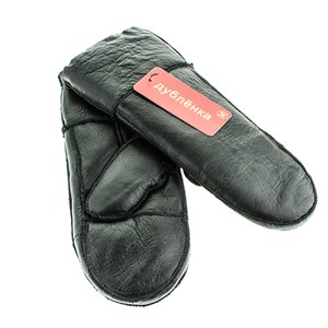 Варежки женские Дубленка натуральная кожа/овечья шерсть  (1312-4) - фото 24278