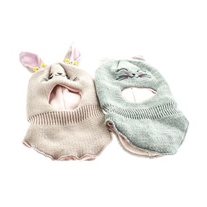 Шапка- шлем детская для девочки 50% шерсть, 50% акрил (1312-6) - фото 24281