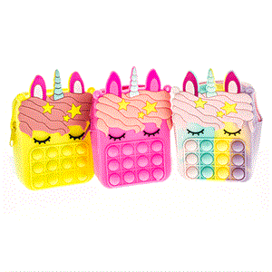 Кошелек  детский Единорог с ремешком, силикон (21-01) - фото 24592