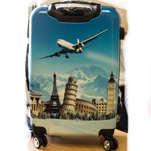 Чемодан LUYIDA пластик 4 колеса синий Италия - фото 27286