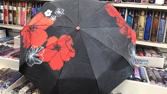 Зонт DINIYA женский автоматический 100% п/э (2246) - фото 27626