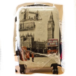 Чемодан LUYIDA пластик 4 колеса серый London - фото 28566