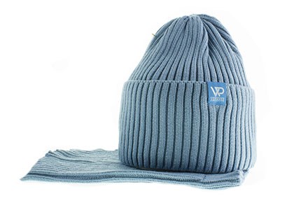 Комплект женский VEPANSE (шапка + хомут) 10% кашемир 10% шелк,40% вискоза, 20%шерсть  (1209-28) - фото 28648