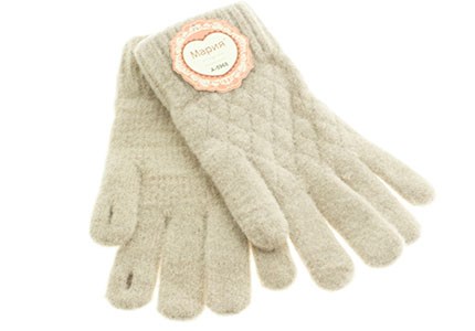 Перчатки женские Мария 40% шерсть, 50% бамбук, 10% акрил (5968) - фото 28744