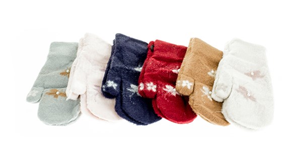 Детские варежки Корона 40%шерсть, 35% бамбук, 25% спандекс (0187) - фото 28808