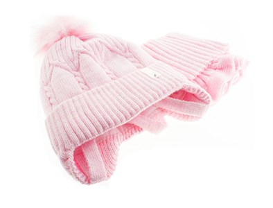 Комплект детский (шапка+хомут) 70% шерсть, 30% акрил с подкладом (0311-2) - фото 29242