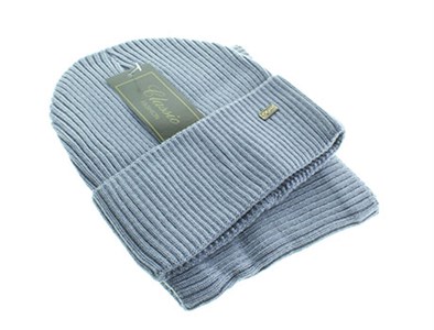 Комплект подростковый Classic (шапка+хомут), 50% шерсть, 50% акрил на флисе  (0311-10) - фото 29250