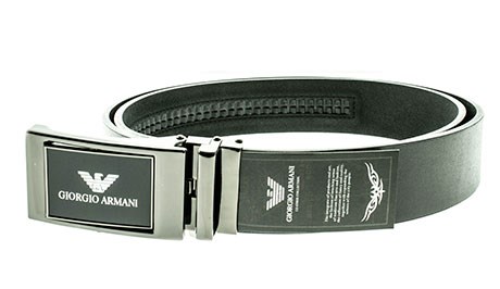 Ремень мужской GIORGIO ARMANI (аналог) натуральная кожа п/автомат (0711-15) - фото 29301
