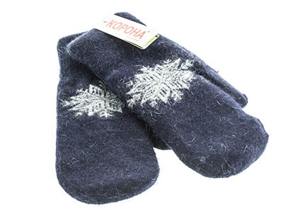 Варежки женские КОРОНА 35% бамбук, 40%шерсть, 25%спандекс (6533) - фото 29670