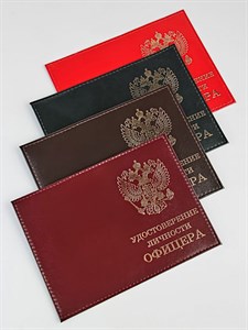 Обложка для удостоверения BAREZ натуральная кожа с гербом  (Е-052) - фото 30019