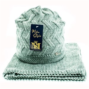 Комплект женский Mika Style (шапка+хомут) 70% шерсть,30% акрил на флисе (2311-24) - фото 30112
