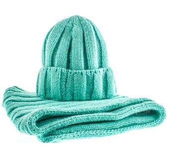 Комплект женский 50% шерсть, 50% акрил на флисе (шапка+хомут) (39975) - фото 30219