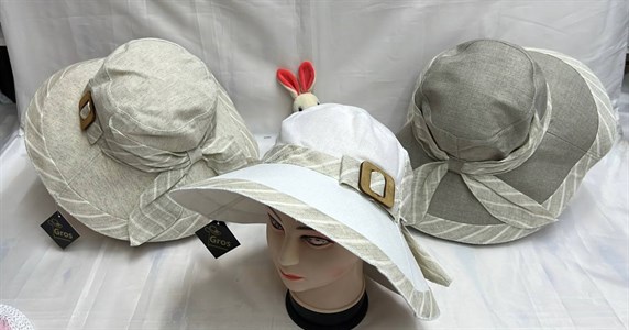 Шляпа женская Gros 100% лен  (1706-14) - фото 31466
